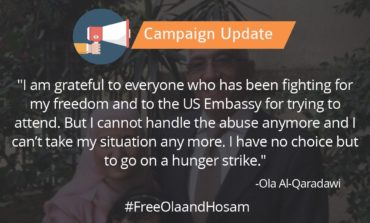 Campaign Update: Ola Al-Qaradawi Starts A Hunger Strike To Demand Her Freedom After One Year Of Solitary Confinement