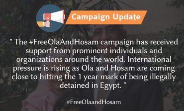 Campaign Update: Rising International Support for the release of Ola and Hosam