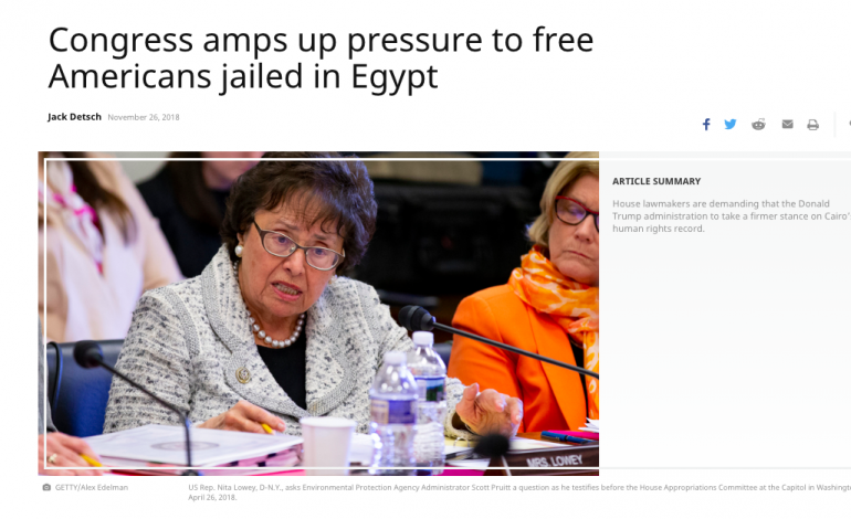 Al Moniter: Congress amps up pressure to free Americans jailed in Egypt